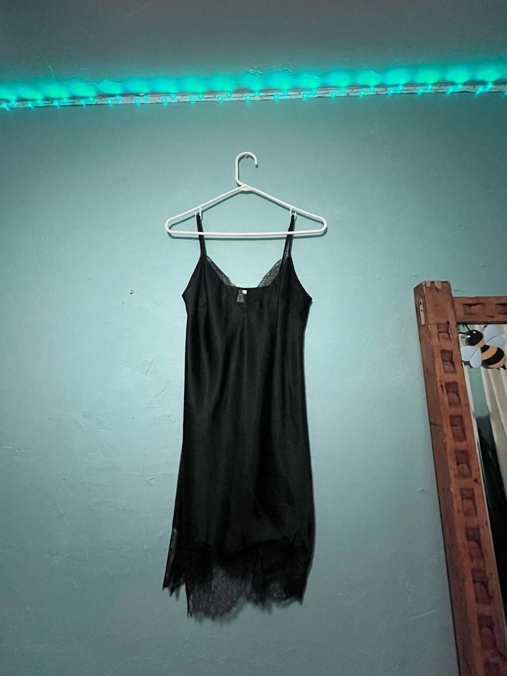 Victoria's Secret Slip Dress Size M Black Satin
